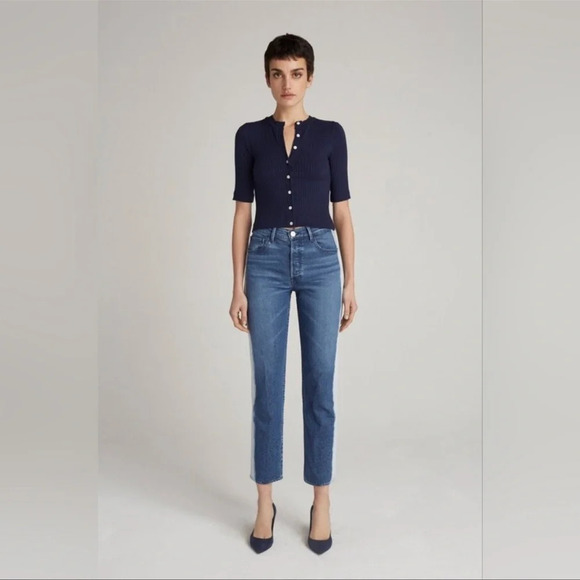 3x1 Straight Leg Jeans NWT Relaxed Fit Crop Jeans in Whisper, Size 29 - Picture 1 of 14